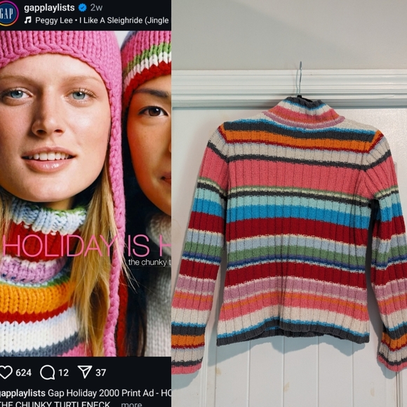 Gap Crazy Stripe Sweater (see measurements) - Picture 1 of 6